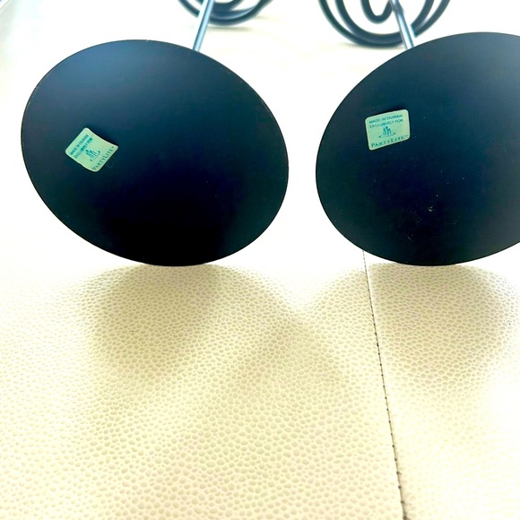 Partylite Set of Two Black Spiral Candle Holders - Picture 5 of 7